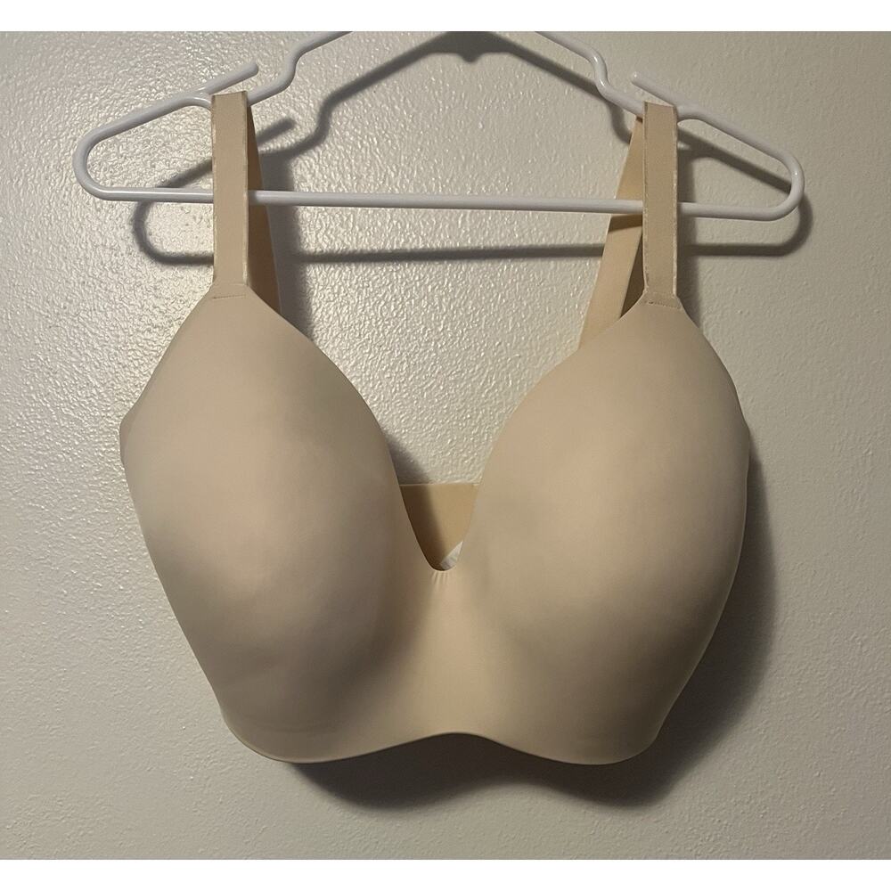 Knix Wingwoman Contour Bra Size 7++ Padded Seamless Fits 36G 38G 38H Beige